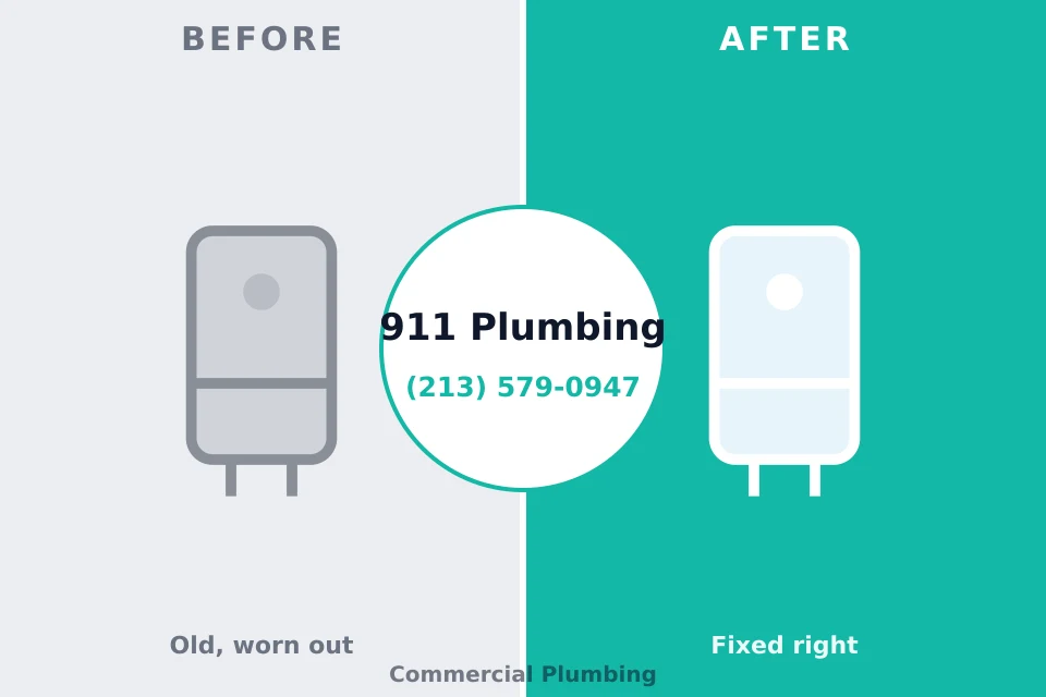 Before and after: plumbing repair Eastlawn Gardens, PA